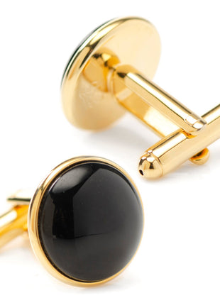 Gold and Onyx 5-Stud Set