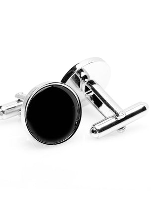 Silver and Onyx Cufflinks