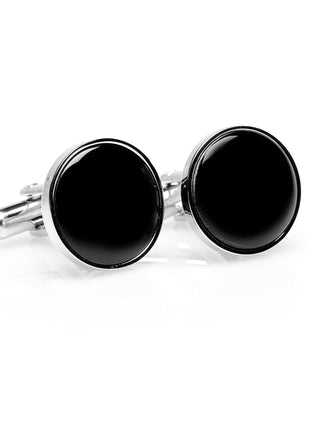 Silver and Onyx Cufflinks