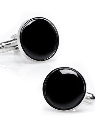 Silver and Onyx Cufflinks