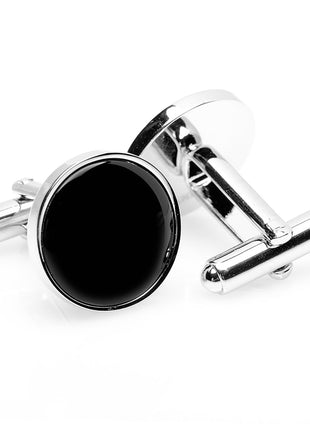 Silver and Onyx 5-Stud Set