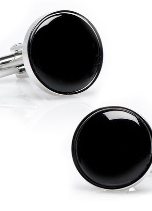 Silver and Onyx 5-Stud Set