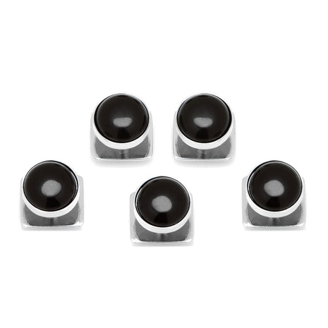 Silver and Onyx 5-Studs