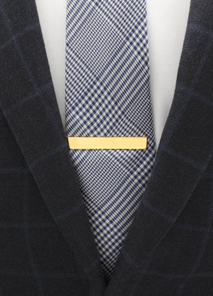 14K Gold Plated Rope Border Oval Cufflinks and Tie Bar Gift Set