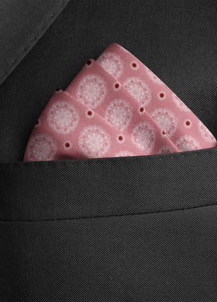 Dusty Blush Floral Motif Pocket Square