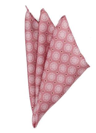 Dusty Blush Floral Motif Pocket Square