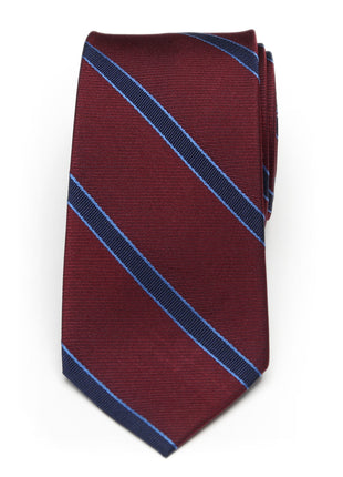 The Phillip Tie (Burgundy Stripe Men's Tie)