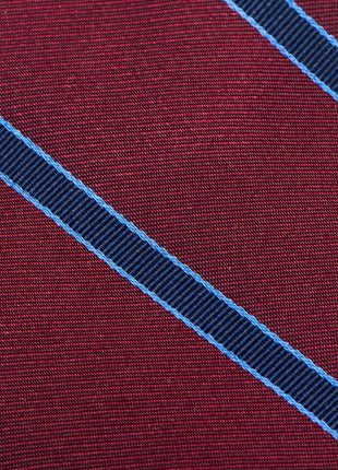 The Phillip Tie (Burgundy Stripe Men's Tie)