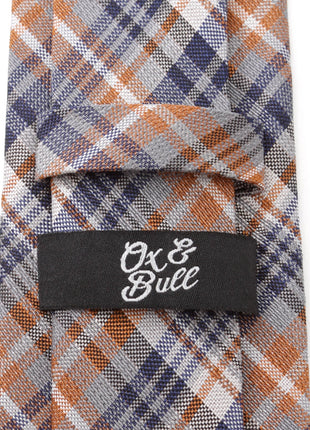 Gray Plaid Men's Tie