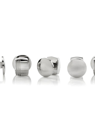 Stainless Steel Tartan Plaid 5-Stud Set