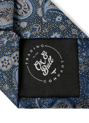 Blue & Gray Paisley Men's Tie