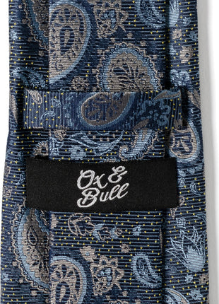 Blue & Gray Paisley Men's Tie