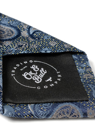 Blue & Gray Paisley Men's Tie