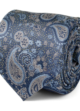Blue & Gray Paisley Men's Tie