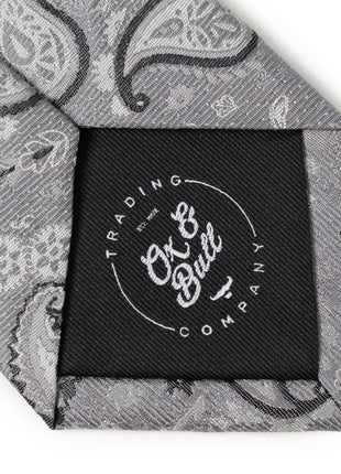 Gray Paisley Men's Tie