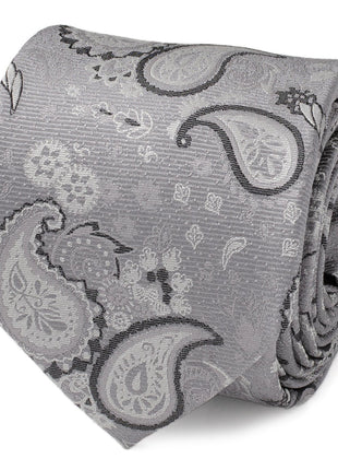 Gray Paisley Men's Tie