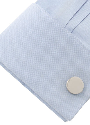 Stainless Steel Engravable Pave Edge Cufflinks