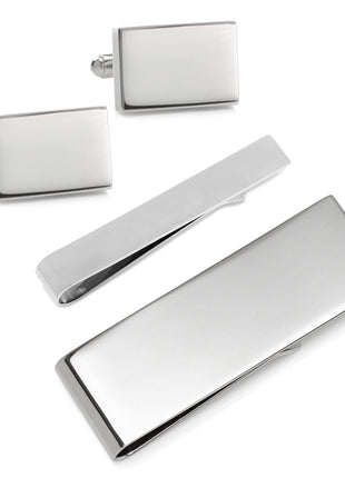 Engravable Rectangle Infinity 3-Piece Gift Set