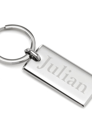 Rectangle Engravable Stainless Steel Key Chain