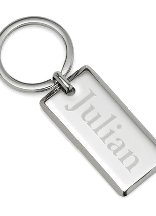 Rectangle Engravable Stainless Steel Key Chain