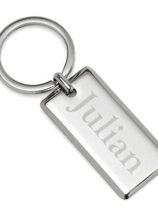 Rectangle Engravable Stainless Steel Key Chain