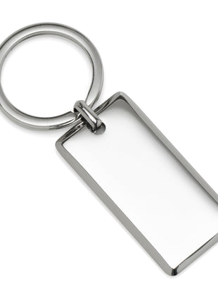 Rectangle Engravable Stainless Steel Key Chain