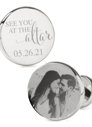 See You at the Altar Custom Photo Cufflinks