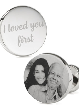 I Loved You First Custom Photo Cufflinks