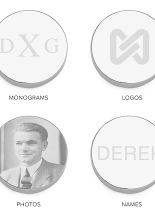 Stainless Steel Engravable Classic Round Cufflinks