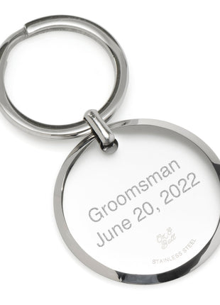 Round Engravable Stainless Steel Key Chain