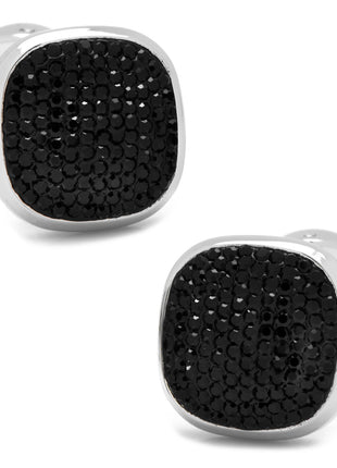 Mixed Pave Crystal and Onyx 5-Stud Set