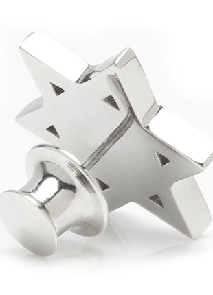 Star of David Stainless Steel Lapel Pin