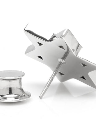 Star of David Stainless Steel Lapel Pin
