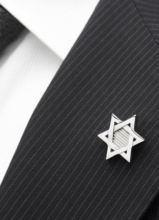 Star of David Stainless Steel Lapel Pin