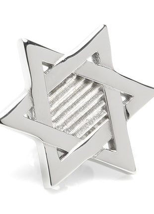 Star of David Stainless Steel Lapel Pin