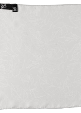 Soft Floral Gray Silk Men's Pocket Square