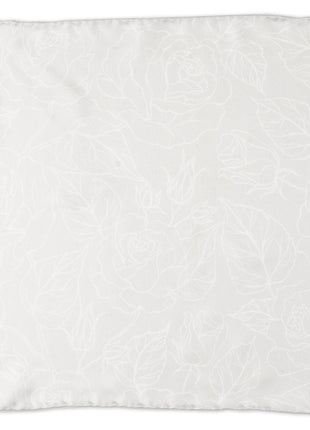 Soft Floral Gray Silk Men's Pocket Square