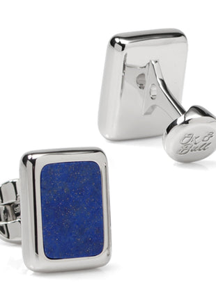 Sterling Silver and Lapis JFK Presidential Cufflinks