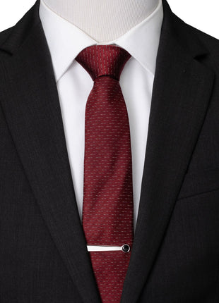 Silver and Onyx Tie Bar