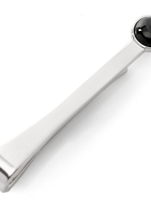 Silver and Onyx Tie Bar