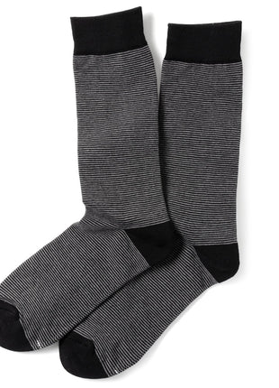 Striped Gray Black Men's Socks