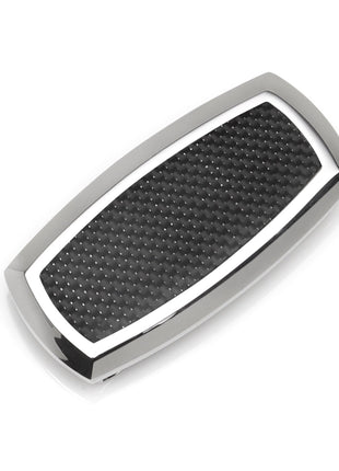 Stainless Steel Inlaid Black Carbon Fiber Money Clip