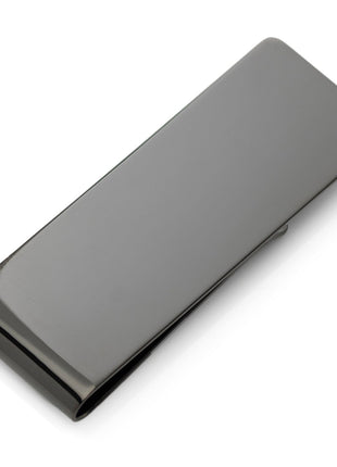 Stainless Steel Gunmetal Engravable Money Clip