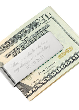 Father of Bride Wedding Date Money Clip