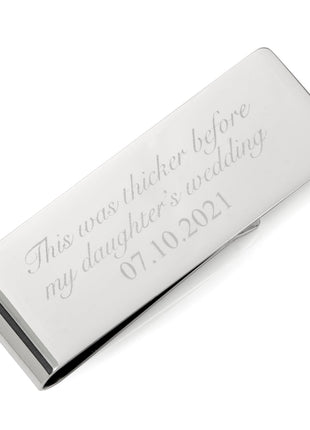 Father of Bride Wedding Date Money Clip
