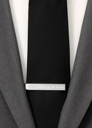 Wedding Title Engravable Tie Bar