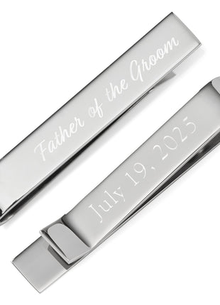 Wedding Title Engravable Tie Bar
