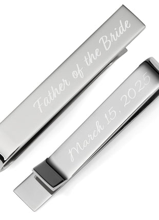 Wedding Title Engravable Tie Bar