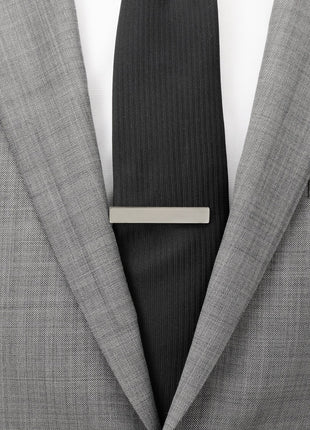 Stainless Steel Gunmetal Engravable Tie Clip