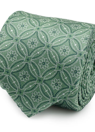 Watercress Green Tiled Men's Tie